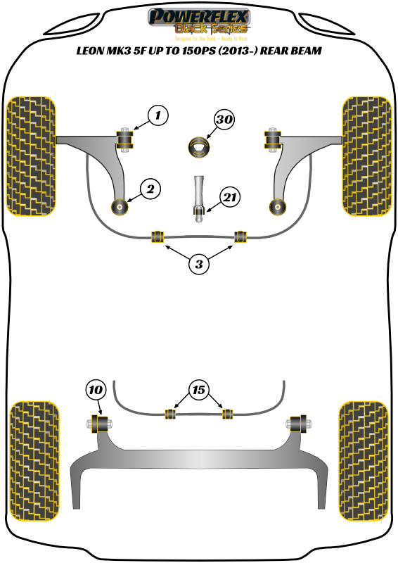 Leon Mk3 upto 150PS Rear Beam - 5F - 2013-2020