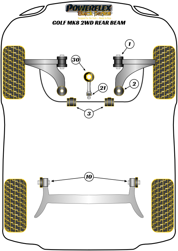 Golf Mk8 2wd Rear Beam - 2020-