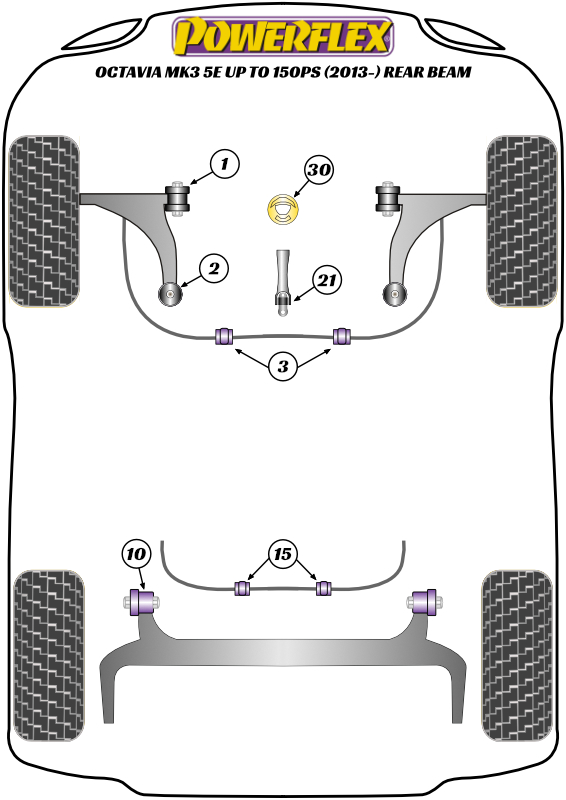 Octavia to 150PS - Rear Beam - 5E - 2013-